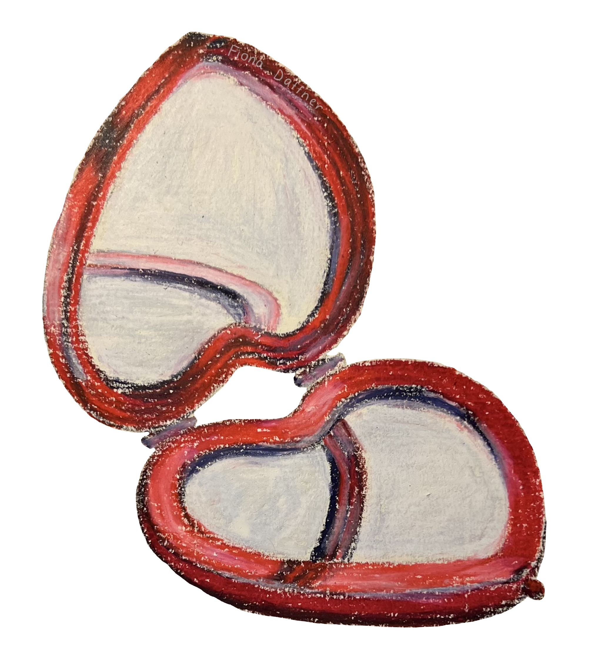 Herzförmiger Klappspiegel